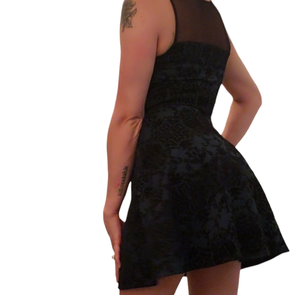 Green/Black Lace Dress